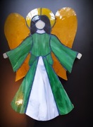 Mozaikowy anioł ze szkła