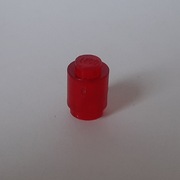 Lego 3062a Trans-Red Brick Round 1 x 1 - Solid Stud, Bottom Lip RZADKOŚĆ 
