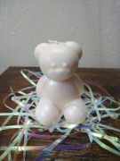 Świeczka dekoracyjna, sojowa - Miś - bezzapachowa - ręcznie robiona 