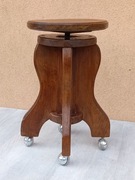 DĘBOWY  TABORET, STOŁEK DO PIANINA 