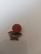 Odznaka koszykarska Federacji Francji pin koszykówka