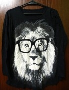 Bluzka damska z nadrukiem Lew S/M