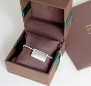 YES srebrna bransoletka koperta na grubym łańcuszku