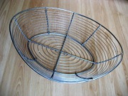 Metalowy chrom kosz owalny owoce pieczywo