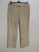 Damskie beżowe spodnie sztruksowe marki New Direction vintage używany  44 