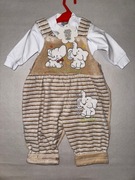 Śpioszki niemowlęce komplet, rozmiar 62 beżowy