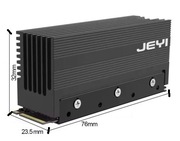 Radiator dysku M.2 2280 wys. 32mm czarny NVMe NGFF