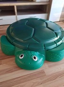 Zielony Żółw z pokrywą  piaskownica dla najmłodszych