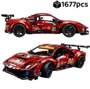Klocki wzór LEGO Ferrari 488 GTE Autko Samochodzik Hit Wyścigi