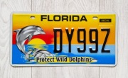 Tablica rejestracyjna USA FLORIDA Protect Wild Dolphins 1990's