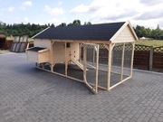 Kurnik dla kur  z wolierą 