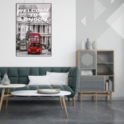 Plakat A3, Zdjęcie czarno białe, Grafika Londynu