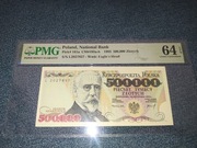 1993 500 000 złotych seria L PMG 64 EPQ
