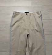 Alfredo Pauly beżowe proste spodnie garniturowe M