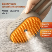 Elektryczna szczotka parowa dla psa i kota USB – masaż i usuwanie sierści 