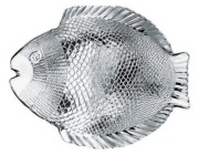 Talerz/półmisek na rybę w kształcie ryby szklany duży Pasabahce 