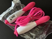 Skakanka z licznikiem mechanicznym różowa