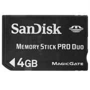NOWA KONSOLA PSP KARTA PAMIĘCI MEMORY STICK PRO DUO 4GB SANDISK ORYGINAŁ !!