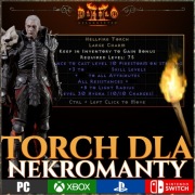Diablo 2 Resurrected Torch Necromancer Nekromanta Pochodnia XBOX NINTENDO