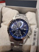 Nowy zegarek Seiko Chronograph niebieski SBTQ071 