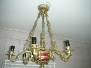 Żyrandol mosiężny 6 ramion 