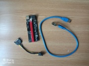 Riser 009S GOLD | USB 3.0 | PCI-E 1x-16x | zasilanie 6PIN - SATA
