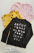 Bluzki z dugim rękawem - 3 szt. - rozm. 134 - Sinsay