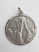 Medal srebro fi 40 mm - koszykówka