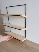 Półka na wino regał drewniany loft 2 szt 6 półek