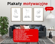 Plakaty motywacyjne na ścianę Line ART do biura A4 do druku