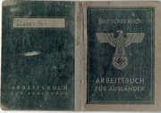 Kielce 1944r, Książeczka pracy dla obcokrajowców. Arbeitsbuch fur auslander