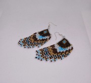 Indiańskie indiance kolczyki z koralików 