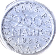 NIEMCY 200 marek 1923 A , KM# 35, XF