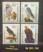 Znaczki fauna:591: ptaki- Niemcy 1973r **