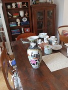 Wazon chiński z pawiami i piwonią