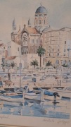 Litografia Obraz pejzaż miejscowość Saint Raphael Michele Gallego 