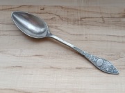 OZDOBNA CYNOWA ŁYŻKA OBIADOWA SECESJA
