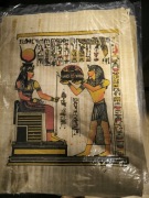 Papirus z obrazem z Egiptu z doliny królów