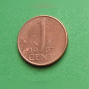 moneta 1 cent holenderski 5szt
