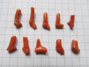 Koral Szlachetny z otworkiem - zestaw 10 szt #E