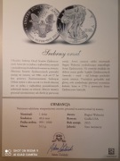 certyfikat Amerykański srebrny orzeł rok 2013