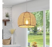 Lampa Wisząca Lampa Rattanowa Boho Retro
