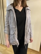 Szara kurtka parka z kołnierzem Tatuum