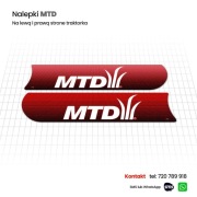 Nalepki Naklejki do kosiarki / traktorka MTD 