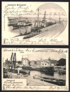 USTKA Stolpmunde wejście do portu hafen wiatrak 1902 2 karty
