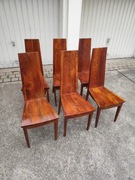 Zestaw 6 ręcznie wykonanych krzeseł z litego drewna