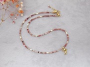 Andezyn - perła - hematyt - stal UNIKAT 