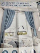 KARNISZ POJEDYŃCZY METALOWY CZARNY MAT  240 CM  ŚCIENNY