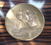 Stara mosiężna plakieta ZSRR | Witeź na rozstajach (Bogatyr) 