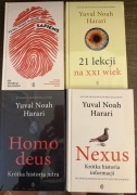 Yuval Harari Sapiens Nexus Homo Deus 21 lekcji PAKIET 4 książek